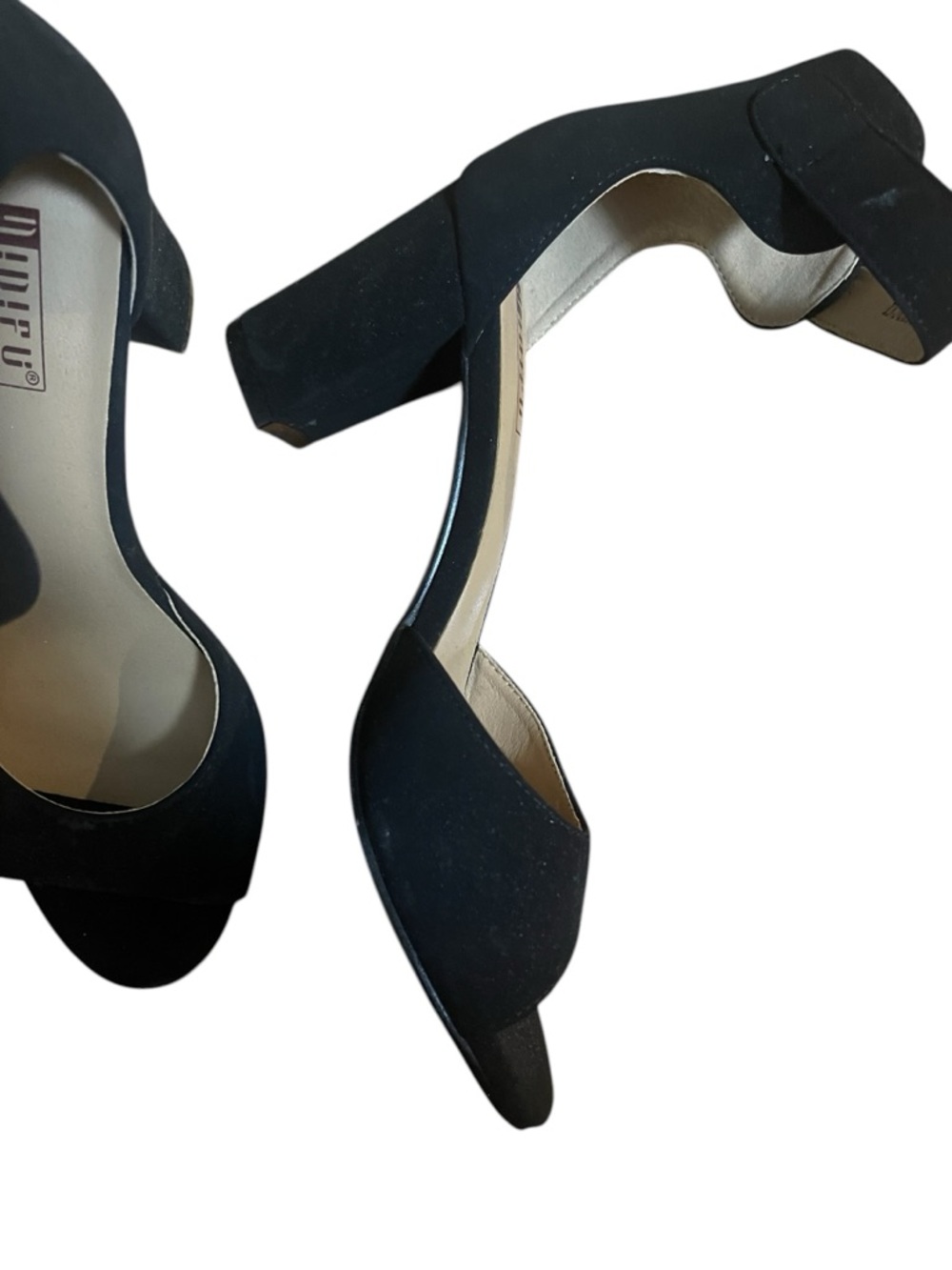 Classic Black Block Heel Ankle Strap Sandals - Picture 3 of 6